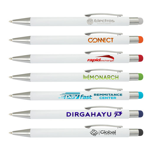 Picture of Lancer Stylus Pen - White Barrel