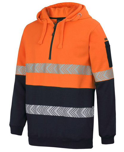 Picture of HI VIS 1/2 ZIP SEGMENTED TAPE HOODIE