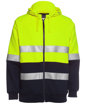 Picture of HI VIS (D+N) FULL ZIP FLEECY HOODIE