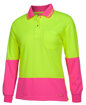 Picture of LADIES HI VIS L/S COMFORT POLO