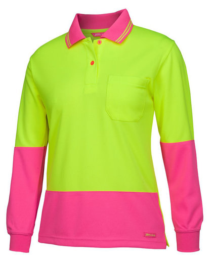 Picture of LADIES HI VIS L/S COMFORT POLO