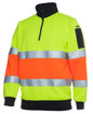 Picture of HI VIS 1/2 ZIP (D+N) FLEECY SWEAT WITH REFLECTIVE TAPE