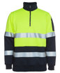 Picture of HI VIS 1/2 ZIP (D+N) FLEECY SWEAT WITH REFLECTIVE TAPE