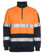 Picture of HI VIS 1/2 ZIP (D+N) FLEECY SWEAT WITH REFLECTIVE TAPE