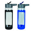 Picture of Sleeve Glass Drink Bottle with Sipper - Blue